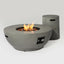 Propane Gas Fire Pit Table, 50000 Btu, Round With Tank Holder For Outside - Gray