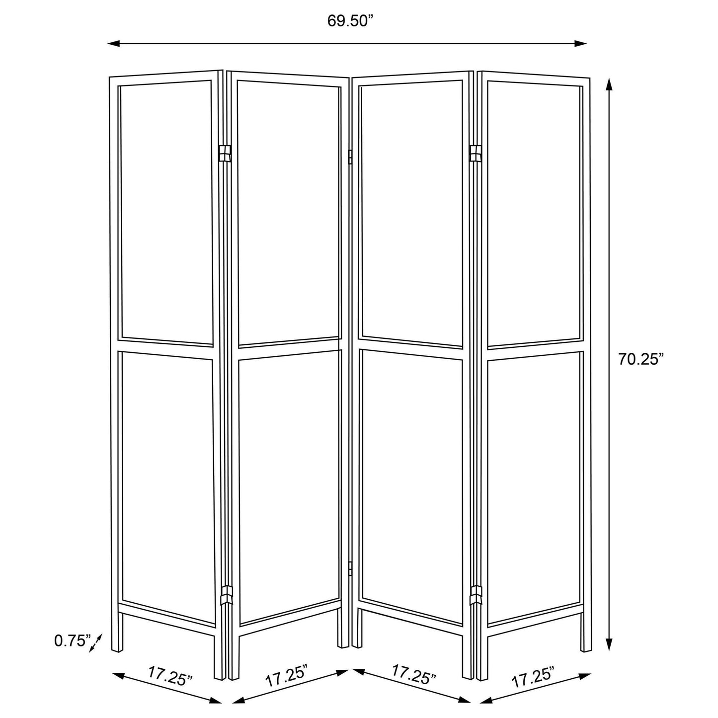 4 Panel Folding Screen