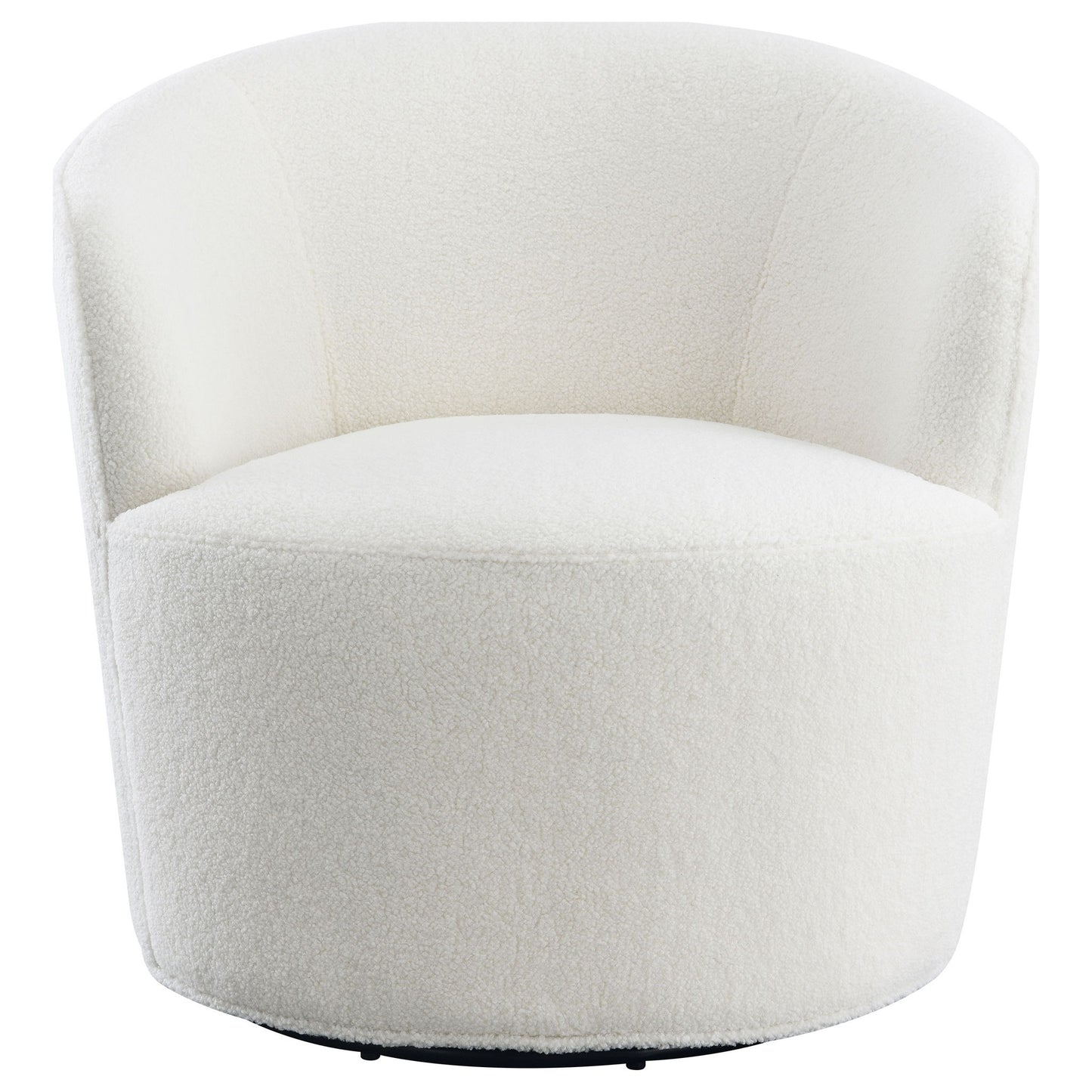 Tempest - Upholstered Barrel Back Swivel Chair - White