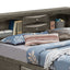 Modern Design Storage Bed With Bookcase Headboard