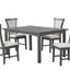 Flair - 5 Piece Dining Set (Table & 4 Chairs) - Gray