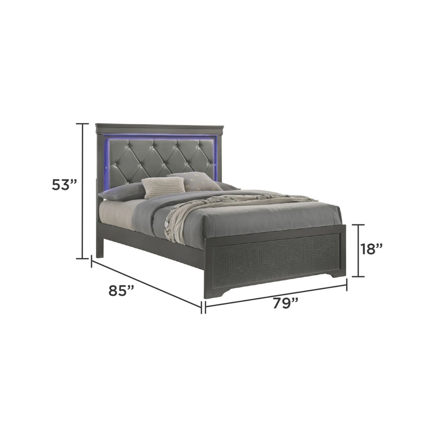 Blaze - Bed With LED Headboard