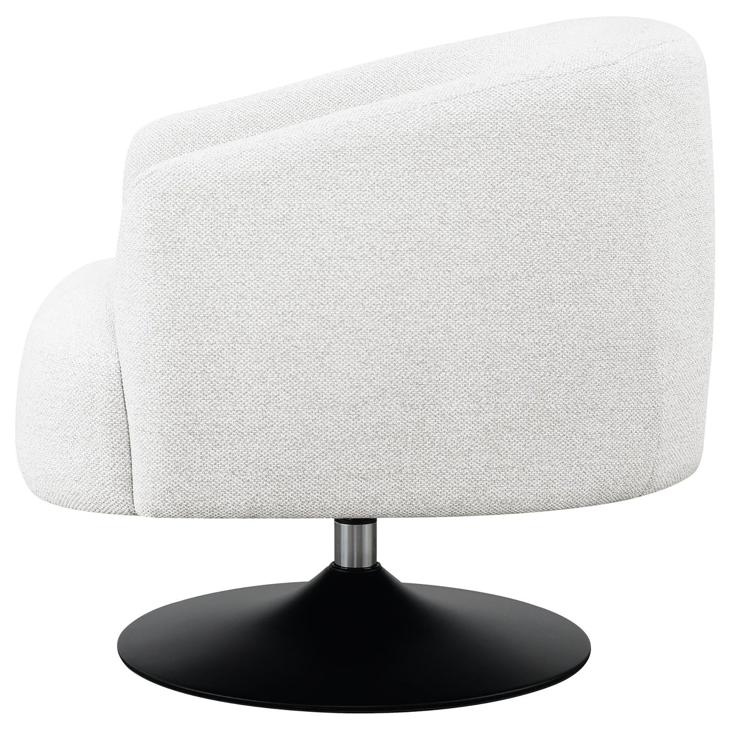 Upholstered Swivel Accent Chair, 360 Degree Rotation - Beige