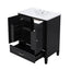 Vintage Style 30" Bathroom Vanity With Sink, Multi Functional Storage, Soft Closing Door - Black