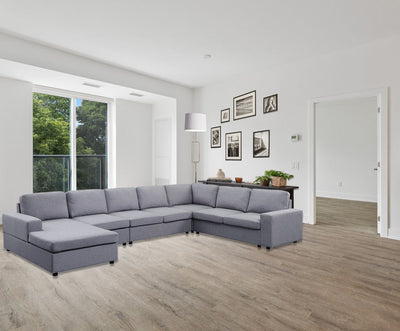 Hayden - 7 Seat Reversible Modular Sectional Sofa Chaise