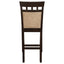 Upholstered Counter Height Stools (Set of 2) - Beige / Brown