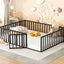 Metal Floor Bed Frame With Fence And Door