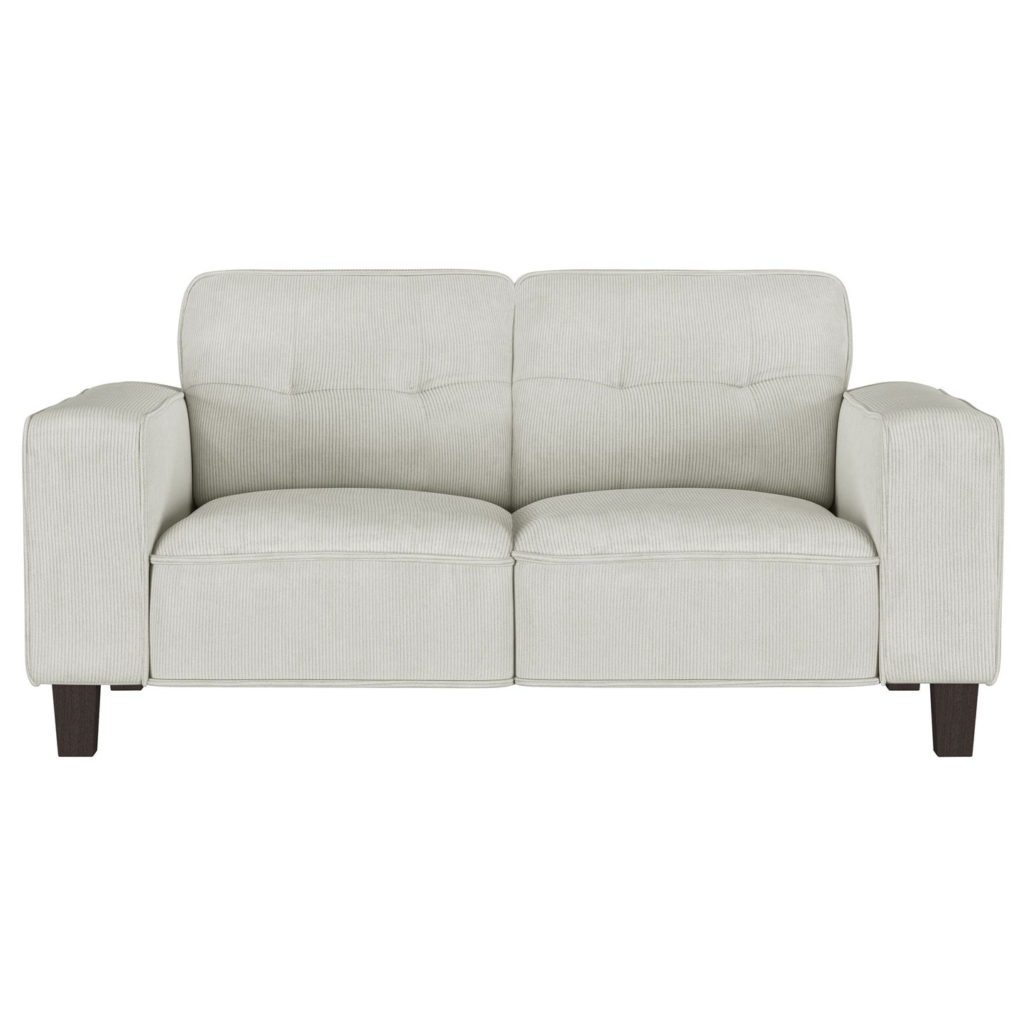 Xana - 2 Piece Upholstered Track Arm Sofa Set - Greige