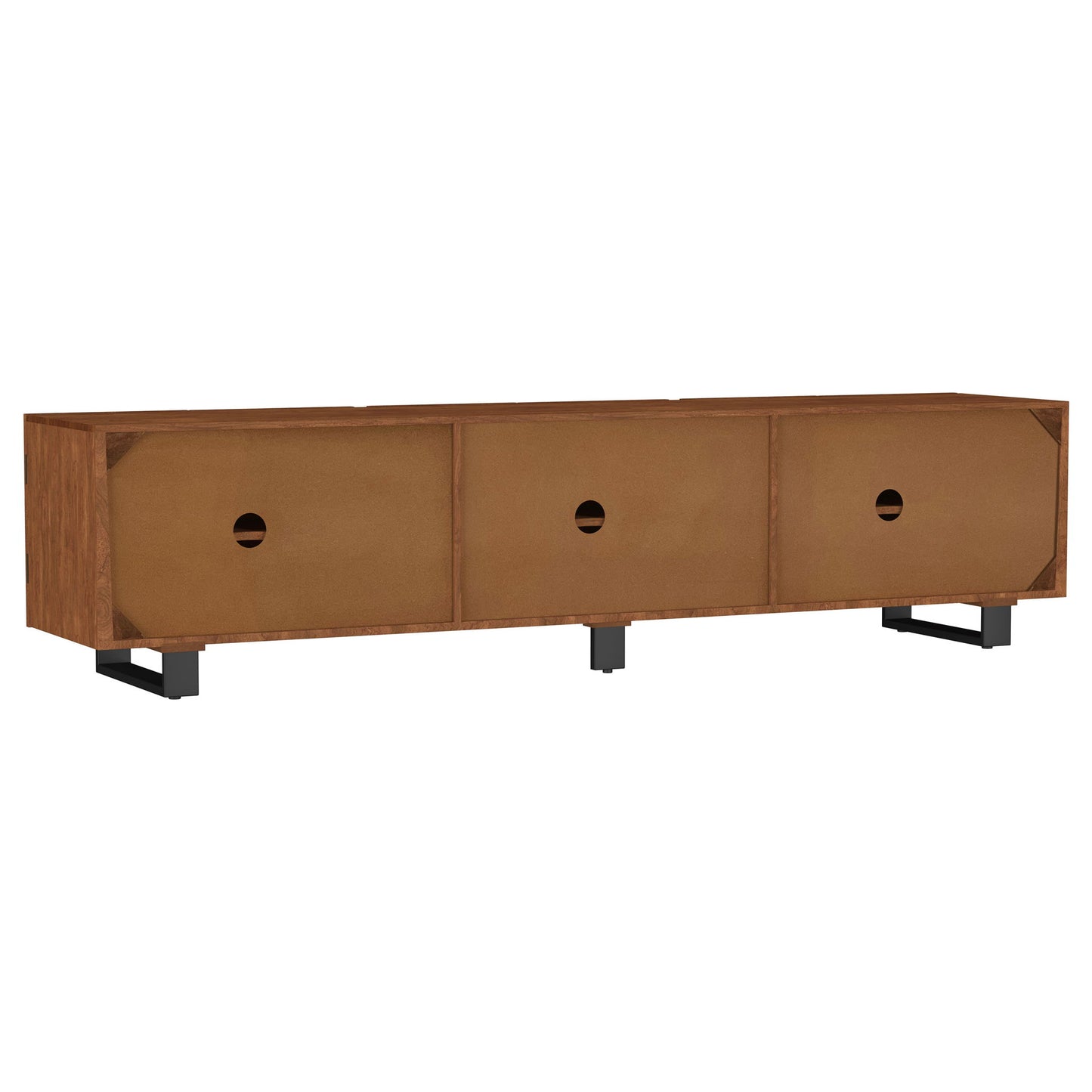 Harper - TV Stand Media Console With Curved Doors - Brown