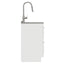 Darwin - Laundry Utility Sink And Cabinet With Dual Sinks, Pull Out Faucet - White