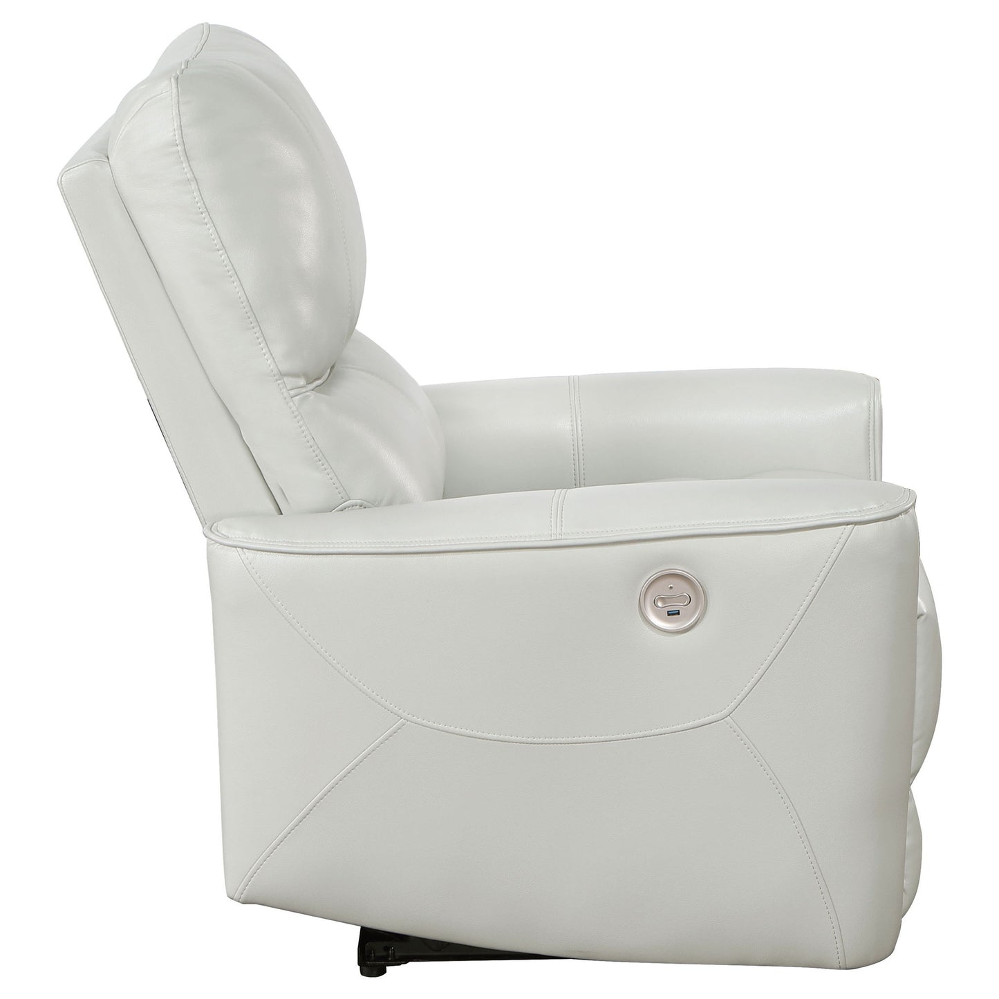 Dove Upholstered Power Recliner Chair With Smooth Power Recline And USB Charging - Gray