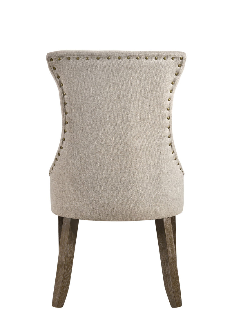 Gabrian - Juego de comedor de 7 piezas, madera recuperada - Beige / Gris
