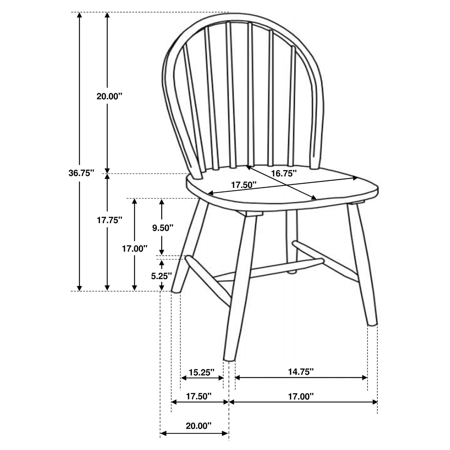Greer - 5 Piece Dining Set With Drop Down Leaf Table And Curved Back Chairs - White