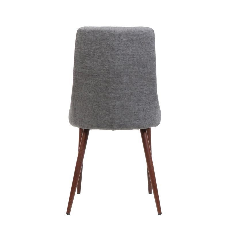 Modern Dining Chair With Iron Legs And - Light Gray