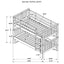 Slatted - Headboard Twin / Twin Bunk Bed With Built In Ladder Design - White