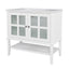 Bathroom Vanity With Ceramic Sink, Adjustable & Open Shelf