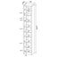 Rectangular Bookcase Tall Slim Storage With 9 Shelves - Brown