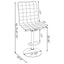 Waffle - Adjustable Bar Stool (Set of 2) - Black