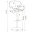 Adjustable Height Bar Stool - Black