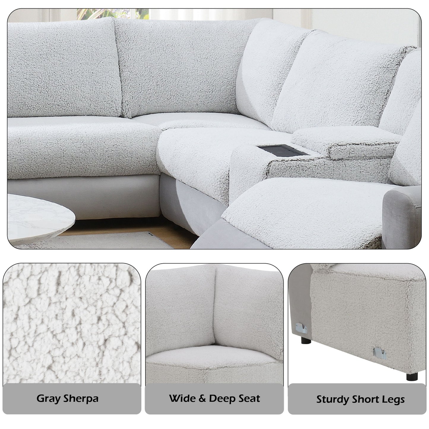 Tarrance - Modular Power Recliner Sectional - Gray