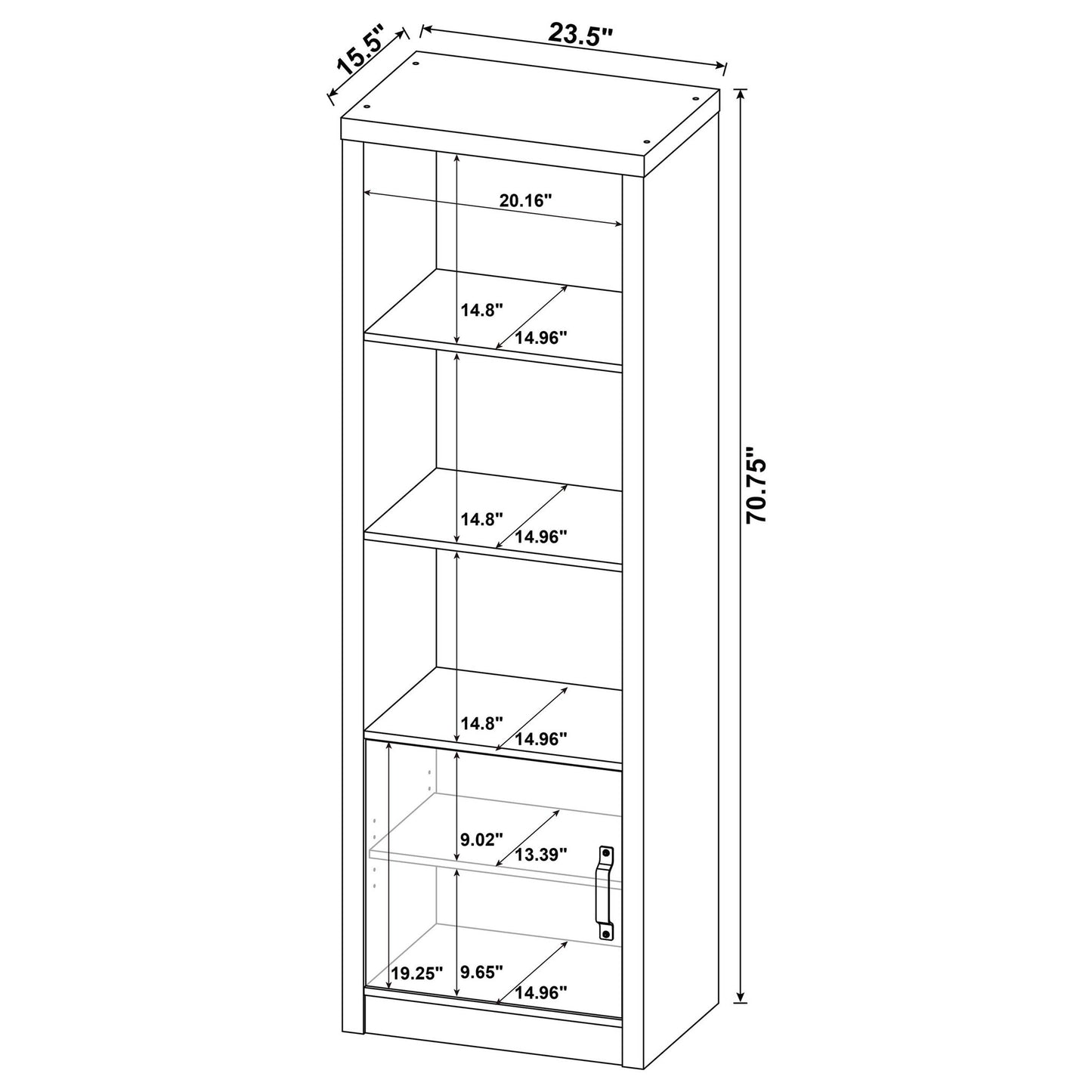 Conifer - 3 Piece TV Entertainment Center With Storage - Gray