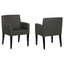 Yorkshire - Upholstered Dining Arm Chair With Cushioned Arms (Set of 2) - Gray