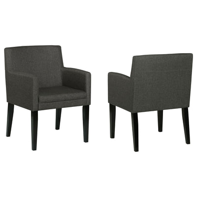 Yorkshire - Upholstered Dining Arm Chair With Cushioned Arms (Set of 2) - Gray