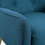 Modern Arm Chair With Tufted Back And Wooden Legs