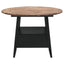 Arunda Yukon - Round Counter Height Dining Table With Pedestal Base And Built In Drawer - Oak
