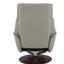 Kandoro - Top Grain Leather Accent Chair With Swivel & Ottoman - Gray