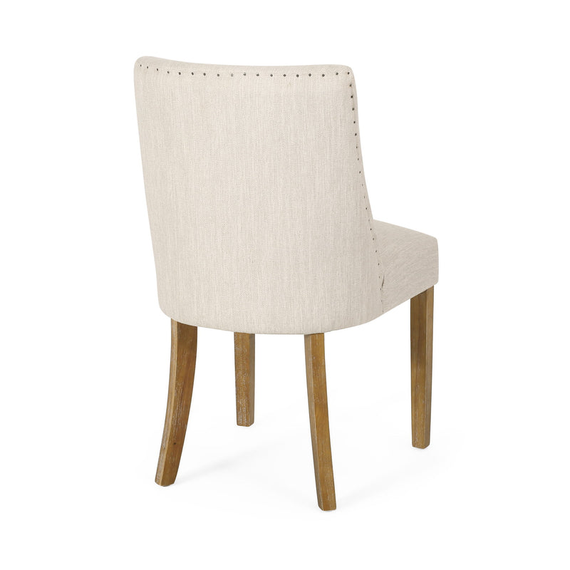 Classic Fabric Dining Chair (Set of 2) - Beige