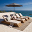 Chaise Lounge Set With Cream 3 Fold Cushion, 3 Position Adjustable Backrest
