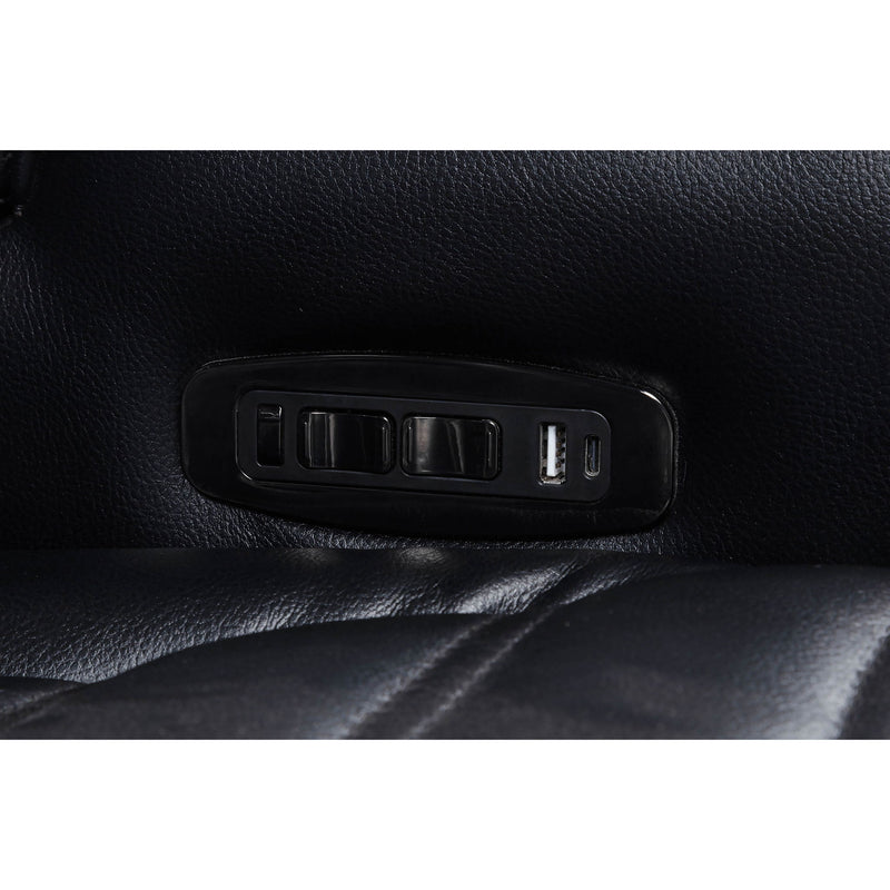 Isadora - Power Reclining Loveseat With Dual USB Charging And Built In Bluetooth Speaker - Black