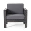 Acacia Wood Loveseat And Coffee Table Set With Cushions