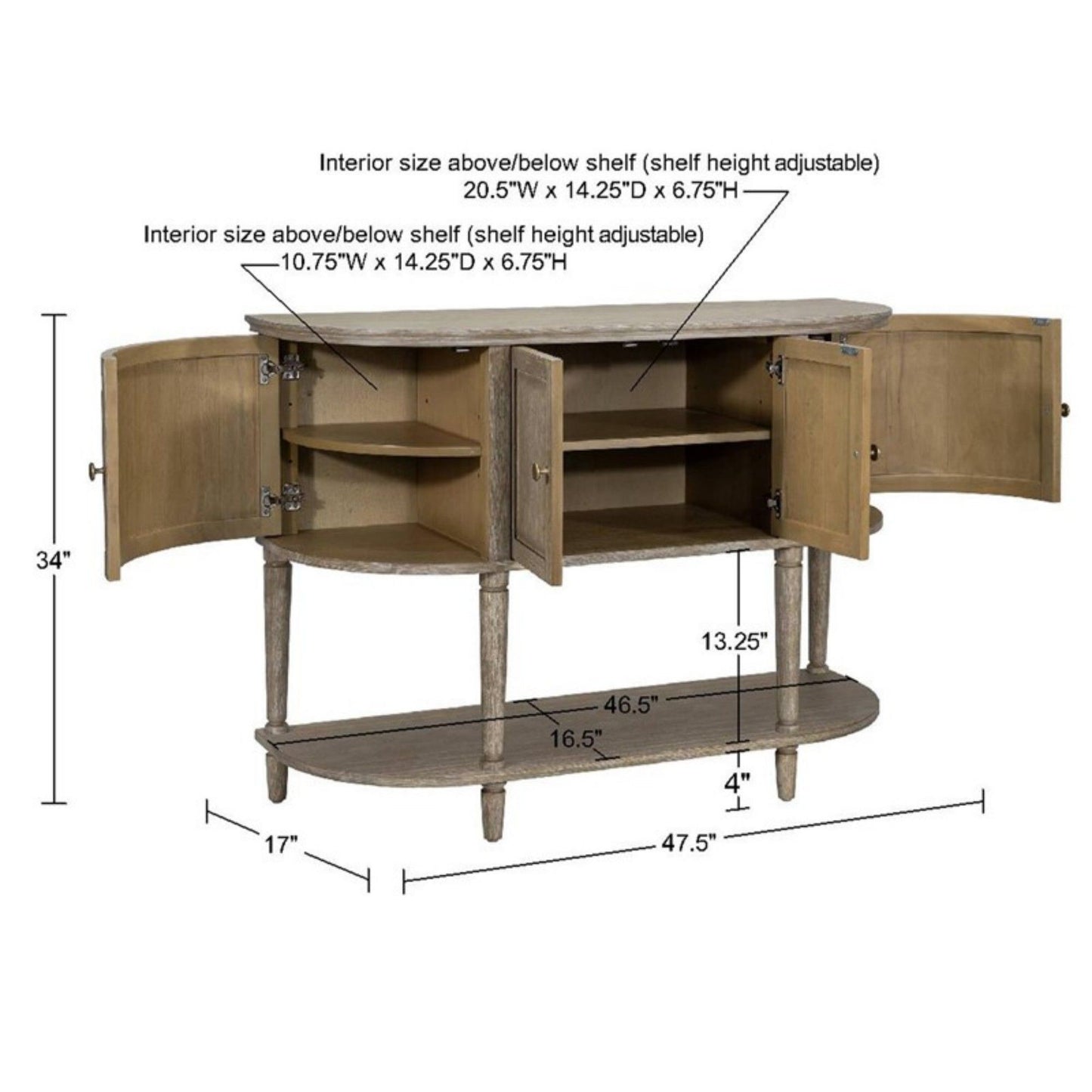 Bedford - Accent Cabinet With Lower Shelf - Natural