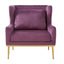 Elegant Curved Armrest Accent Armchair