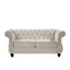 Chesterfield Button Tufted Loveseat With Rolled Arms