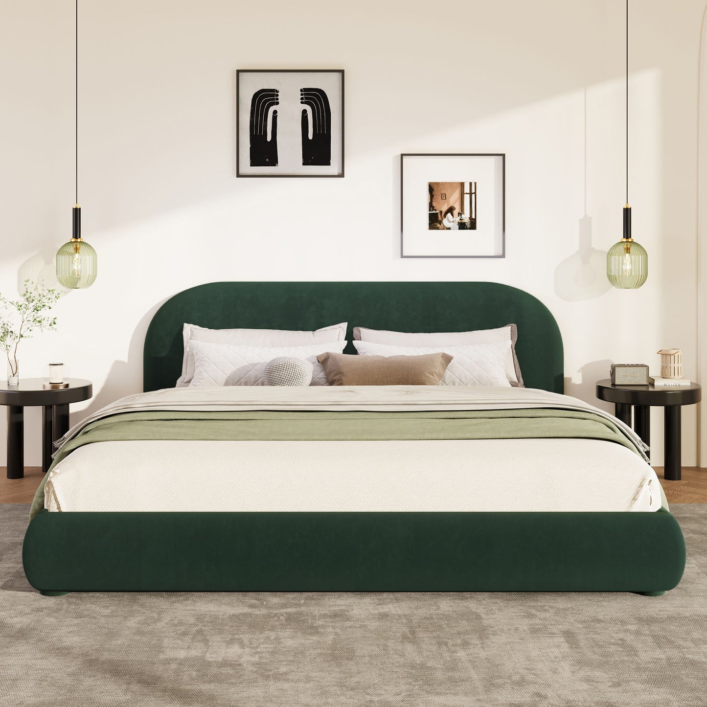 Simple Modern Bedroom Double Upholstered Bed
