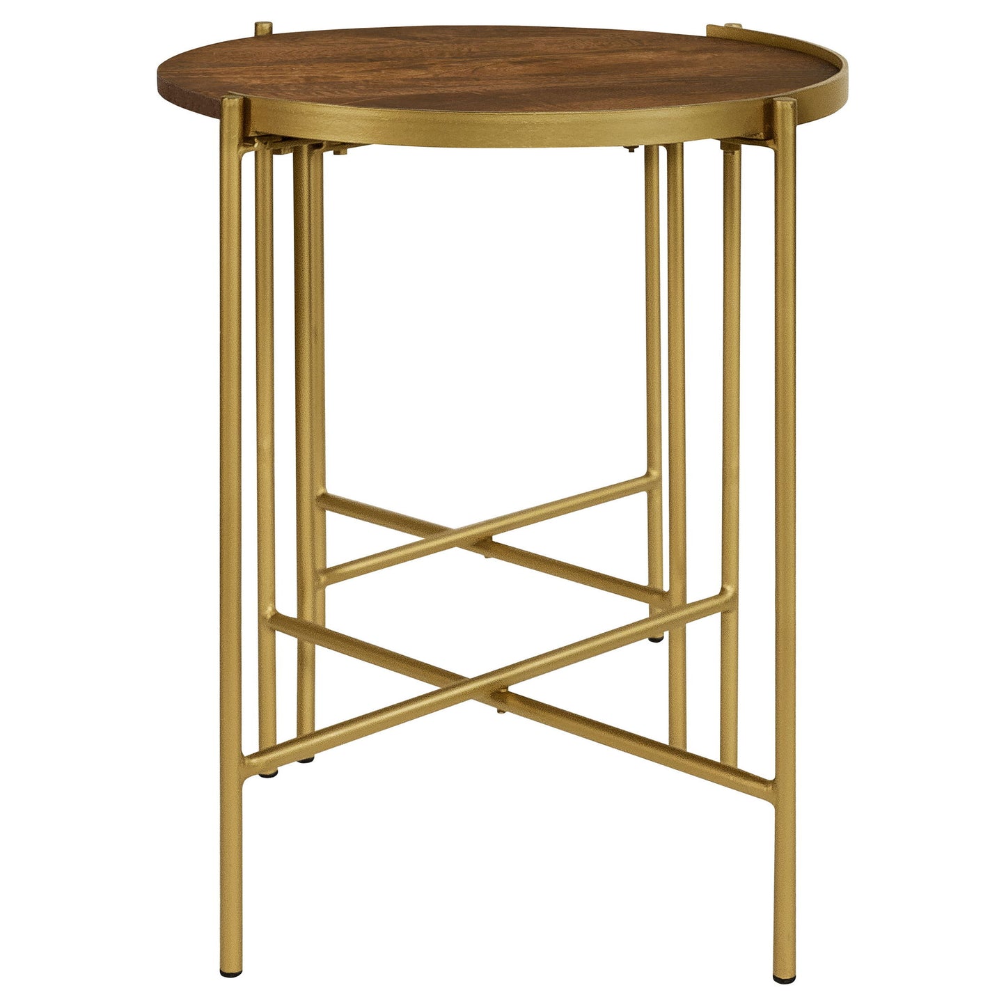 Genevieve - 2 Piece Round Nesting Table - Gold