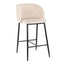Fran - Pleated Waves Contemporary, Fixed Height Counter Stool (Set of 2)