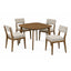 Miller - 39" Square Dining Table With 4 Side Chairs - Walnut