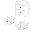 Geary - 2 Drawer Nightstand With LED Lights And USB Charging Ports