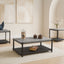 Linea - 3 Piece Occasional Set (1 Coffee & 2 End Tables) - Black / Brown