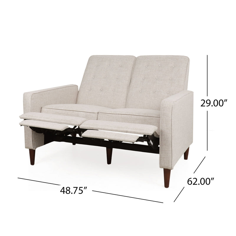 Manville - Contemporary Tufted Loveseat Pushback Recliner