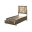 Skylar - Full Bed With LED & Storage - Dark Champagne