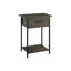 Contemporary 2 Tier Accent Table With Storage Drawer