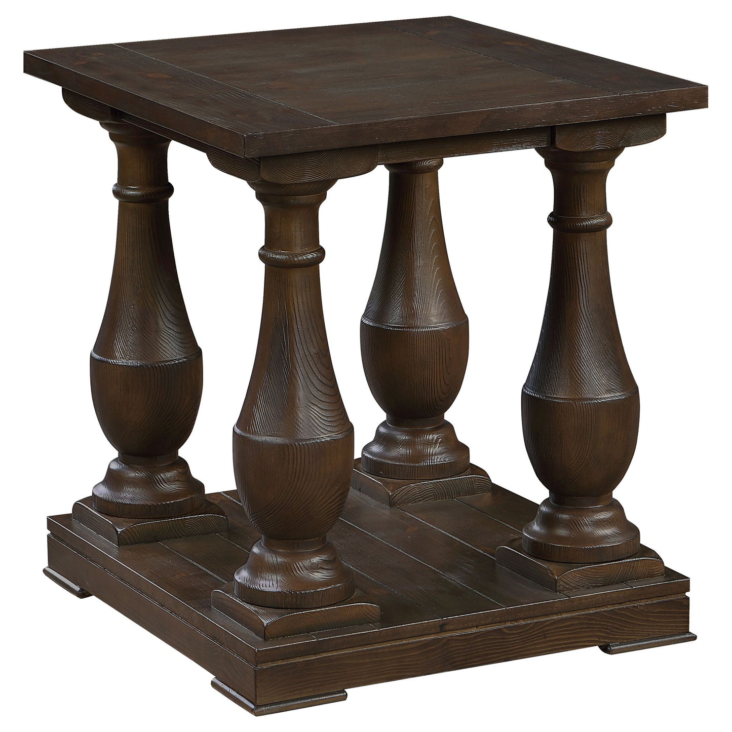 Byer - Rectangular Side End Table Coffee - Coffee