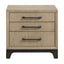 3 Drawer Nightstand With USB Charging Port - Brown