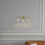 3 Lights Brush Vanity Light - Clear / Gold