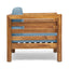 Outdoor Acacia Wood Patio Chair With Fabric Cushion